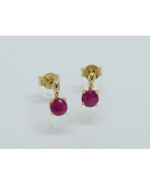 9ct Yellow Gold & Ruby Stud Earrings