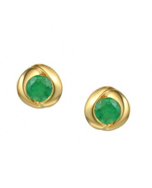 Gold & Emerald Earrings