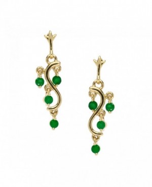 9ct Gold & Emerald Earrings