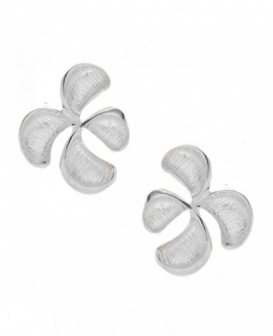 Sterling Silver Abstract Ships Propeller Earrings -...