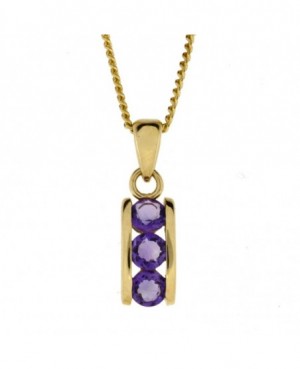 9ct Gold & Amethyst Necklace