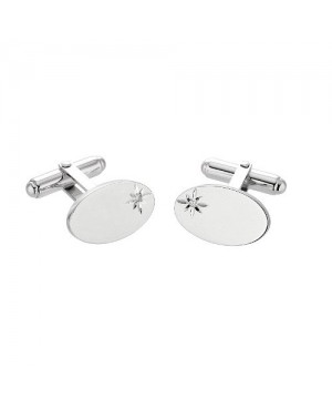 Silver & Diamond Cufflinks