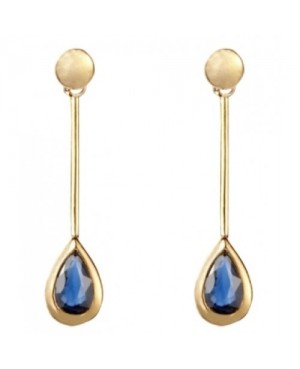 9ct Gold & Sapphire Earrings