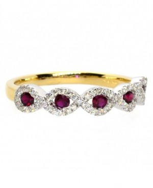 18ct Gold Ruby & Diamond Ring