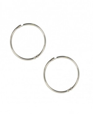 Silver Sleeper Hoop Earrings