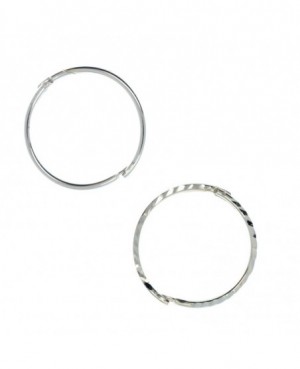 Silver Sleeper Hoop Earrings