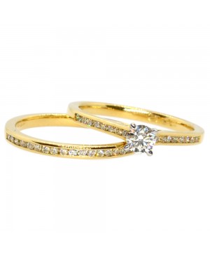 18ct Gold & Diamond Bridal Set