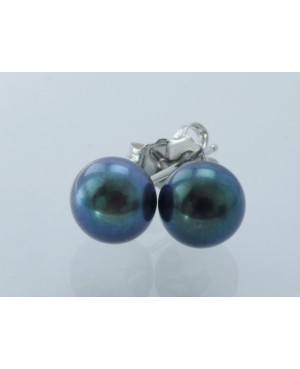 Silver & Freshwater Pearl 8mm Stud Earrings