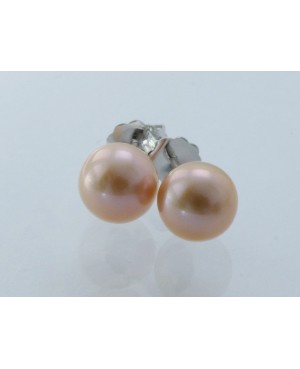 Silver & Freshwater 6mm Pearl Stud Earrings